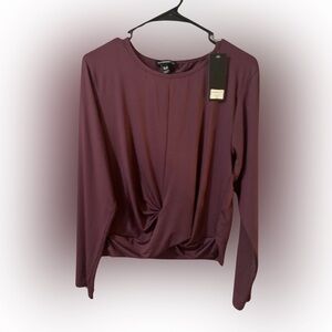 💥💥FLASH SALE💥💥 NWT Kimberly Purple Front Tie Athletic Top M